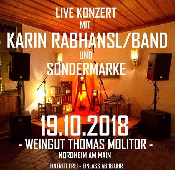 Weingut Thomas Molitor Nordheim am Main Konzert mit Karin Rabhansl